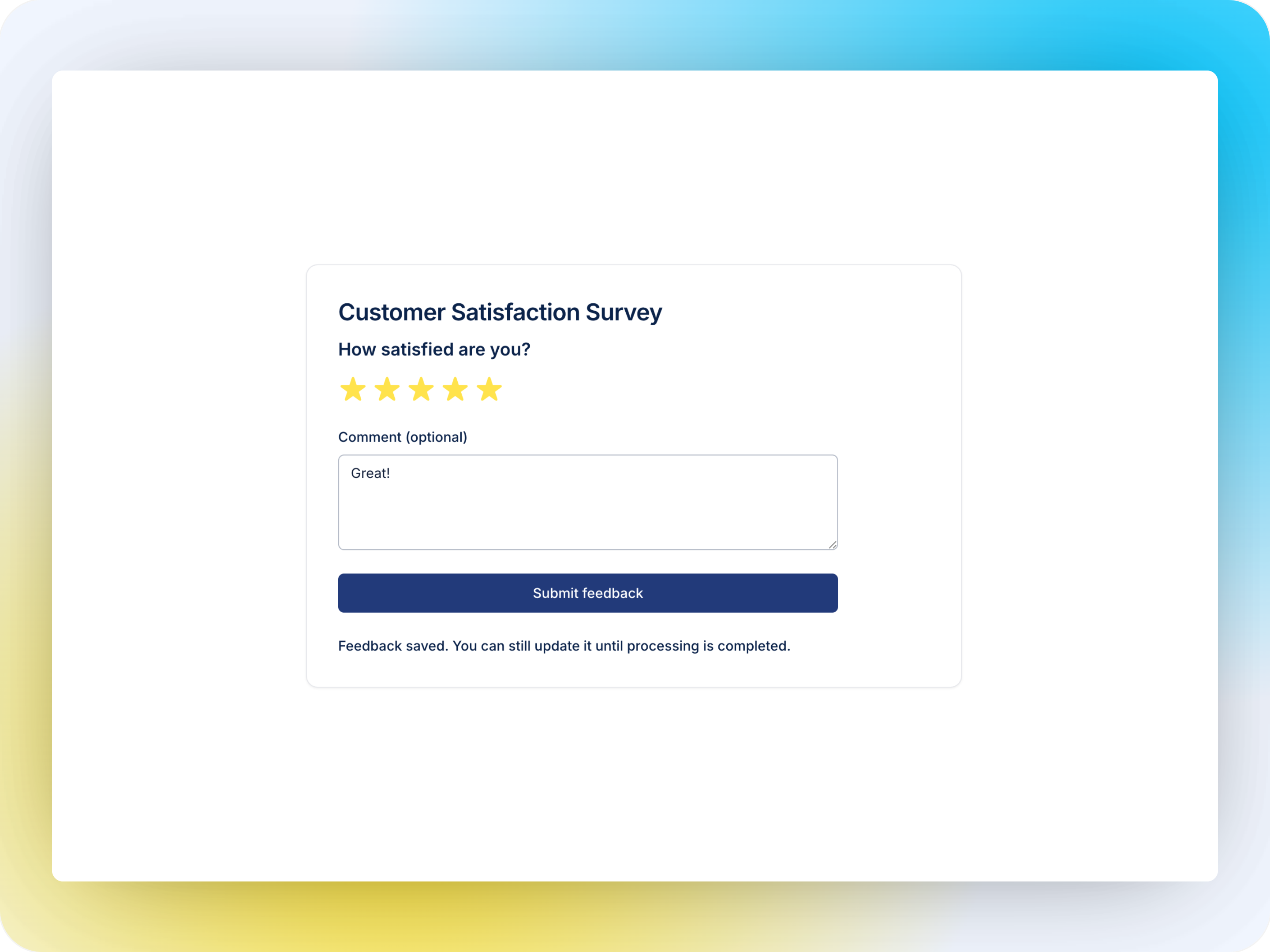 Customer Satisfaction (CSAT) - App Configuration
